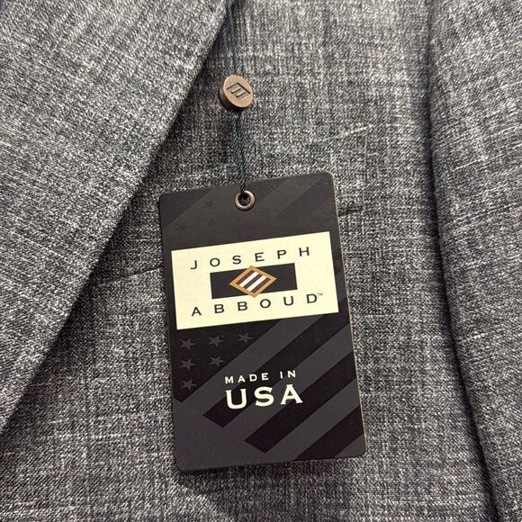 Joseph Abboud Mens Size 40R Blazer Madras Patchwork Grey Sport Coat Jacket - Picture 6 of 10